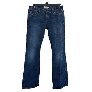 Abercrombie & Fitch Womens Emma Stretch Flare Jeans Size 2S Dark Wash Denim